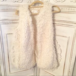 Target Xhiliration White Fur Vest